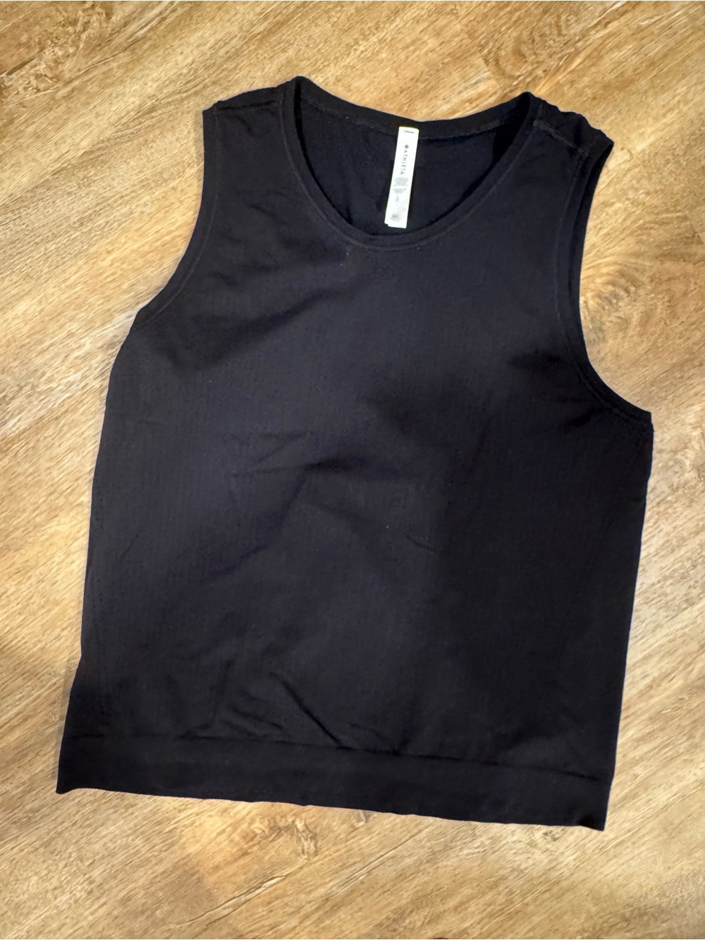 Athleta IN MOTION Black Muscle Tank